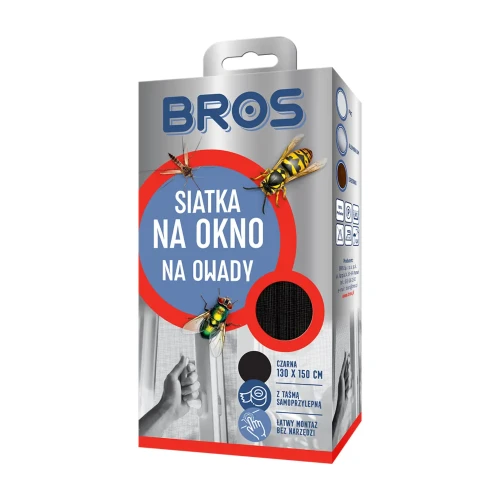 BROS siatka na okno 130x150 czarna