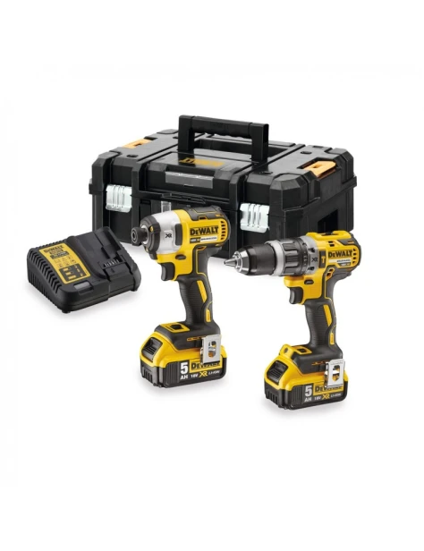 Zestaw combo wiertarko-wkrętarka udarowa + zakrętarka 18V XR 2x5.0Ah DEWALT