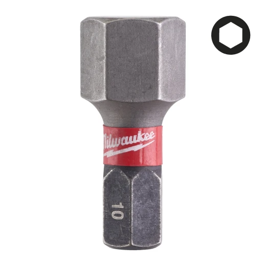 MILWAUKEE Bit udarowy SHOCKWAVE™ Impact Duty HEX 10 mm x 25 mm (2 szt.)