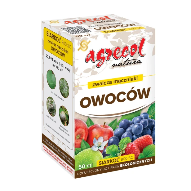 Siarkol 800 SC zwalcza mączniaki owoców 50ml